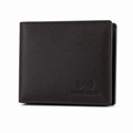 Men’s Genuine Leather RFID Bifold Wallet with Coin Pocket & Multiple Card Slots – Slim Black Leather Wallet for Men