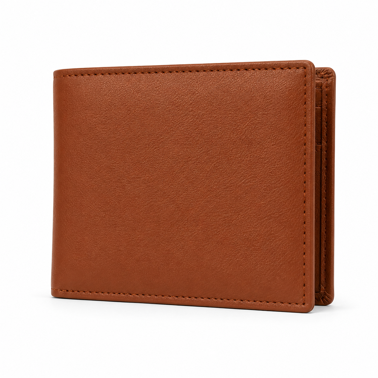 Men’s Genuine Leather RFID Bifold Wallet – Brown Leather Wallet for Men with Zipper Coin Pocket, Multiple Card Slots & Large Capacity