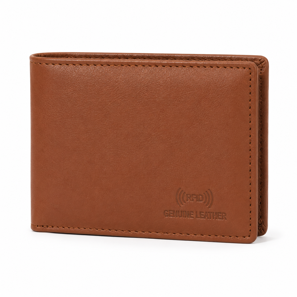 Men’s Genuine Leather Bifold Wallet with RFID Blocking, Coin Pocket & Multiple Card Slots – Brown Leather Wallet for Men