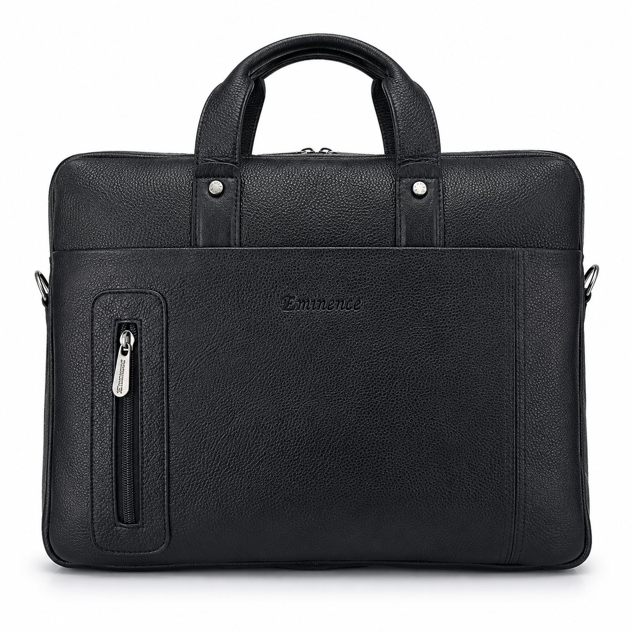 Luxcariiy Black Genuine Leather Laptop Bag for Men – Professional Business Briefcase, Work & Office Computer Bag