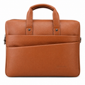 Luxcariiy Cognac Brown Genuine Leather Laptop Bag for Men – Professional Business Briefcase, Work Office & Travel Computer Bag