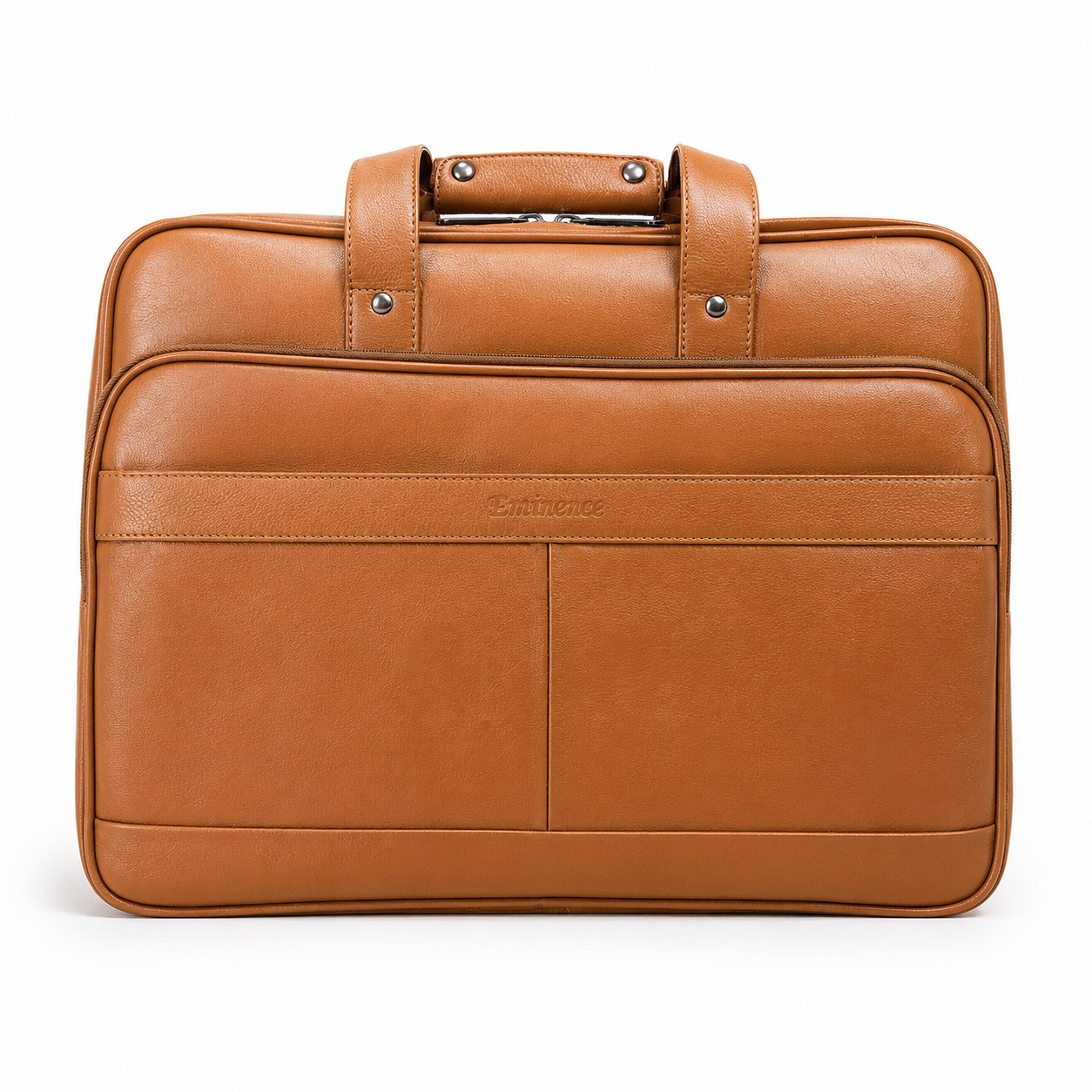 Luxcariiy Men’s Genuine Leather Laptop Bag – Brown Professional Business Briefcase for Work, Office & Travel