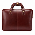 Luxcariiy Men’s Genuine Leather Laptop Bag – Dark Brown Professional Briefcase for Work, Office & Business Travel