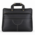 Luxcariiy Black Genuine Leather Laptop Bag for Men | 15.6-16 Inch Professional Business Briefcase | Full Grain Leather Work Office Travel Messenger Computer Bag