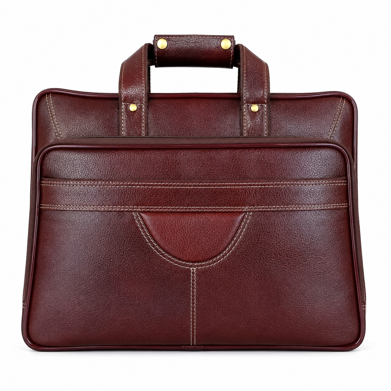 Luxcariiy® Full Grain Leather Laptop Bag for Men – Premium Leather Briefcase for 15.6 & 16 Inch Laptop, Business Office Work Travel Messenger Computer Bag with Padded Laptop Compartment