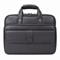 Luxcariiy Grey Genuine Leather Laptop Bag for Men | Premium Business Briefcase for 15.6 & 16 Inch Laptop | Professional Office Work Travel Messenger Bag
