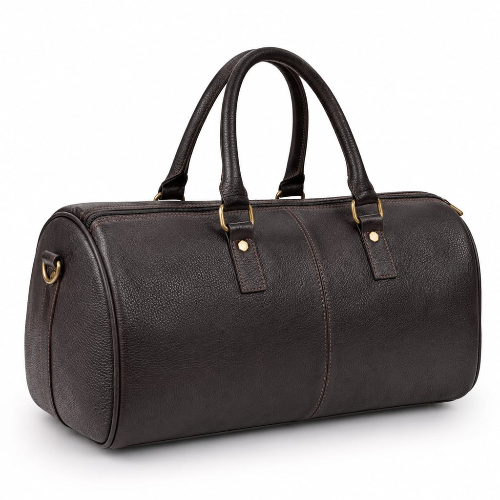Luxcariiy Genuine Leather Duffle Bag for Men & Women – Premium Large Leather Travel, Weekender, Overnight & Carry On Duffel Bag with Shoulder Strap