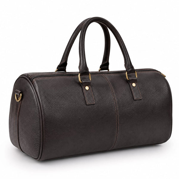 Luxcariiy Genuine Leather Duffle Bag for Men & Women – Premium Large Leather Travel, Weekender, Overnight & Carry On Duffel Bag with Shoulder Strap