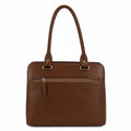 Luxcariiy Brown Genuine Leather Tote Bag for Women – Large Zippered Work, Office & Everyday Shoulder Handbag