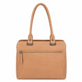 Luxcariiy Genuine Leather Tote Bag for Women – Large Tan Brown Leather Handbag, Shoulder Work Bag, Laptop Tote with Zipper & Pockets