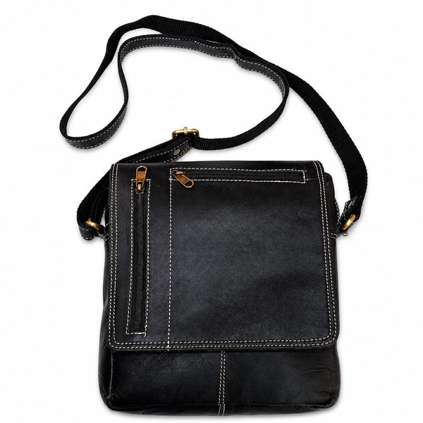 Genuine Leather Crossbody Bag for Men & Women – Handmade Messenger Shoulder Satchel Bag for Travel, Work & Everyday Carry